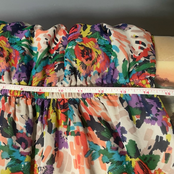 Forever 21 Women’s Plus Floral Strapless High-Low Dress Size 1XL - Picture 4 of 7